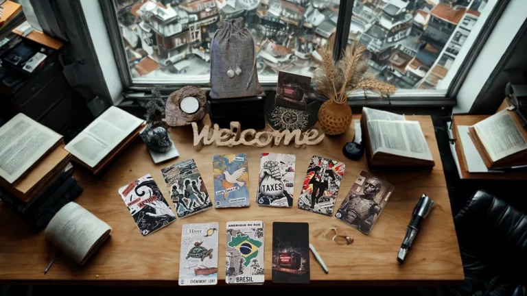 Presentation du breaking news avec ses cartes son pochon et sa notice