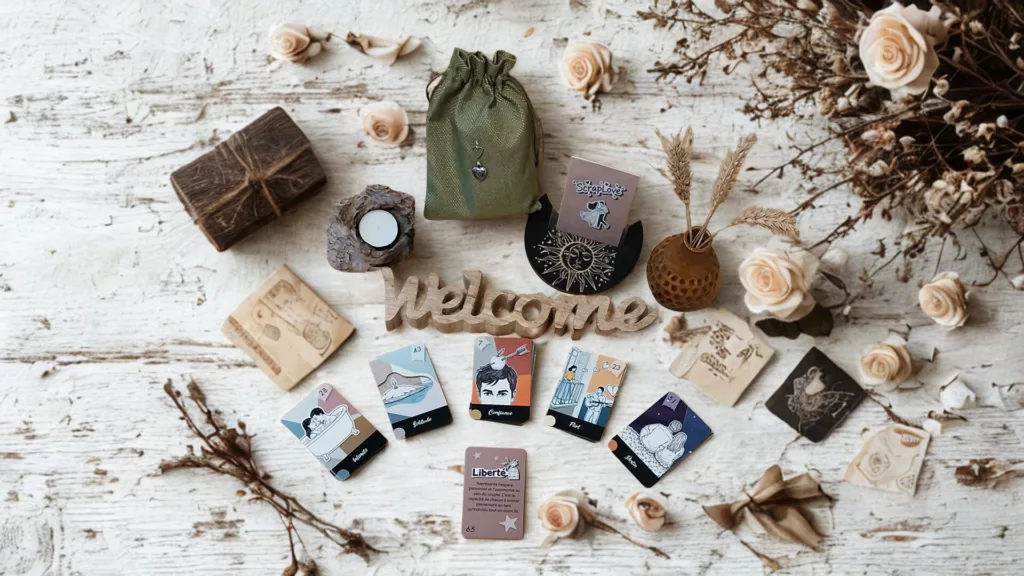 Présentation oracle scrap love avec ses cartes pocho et notice